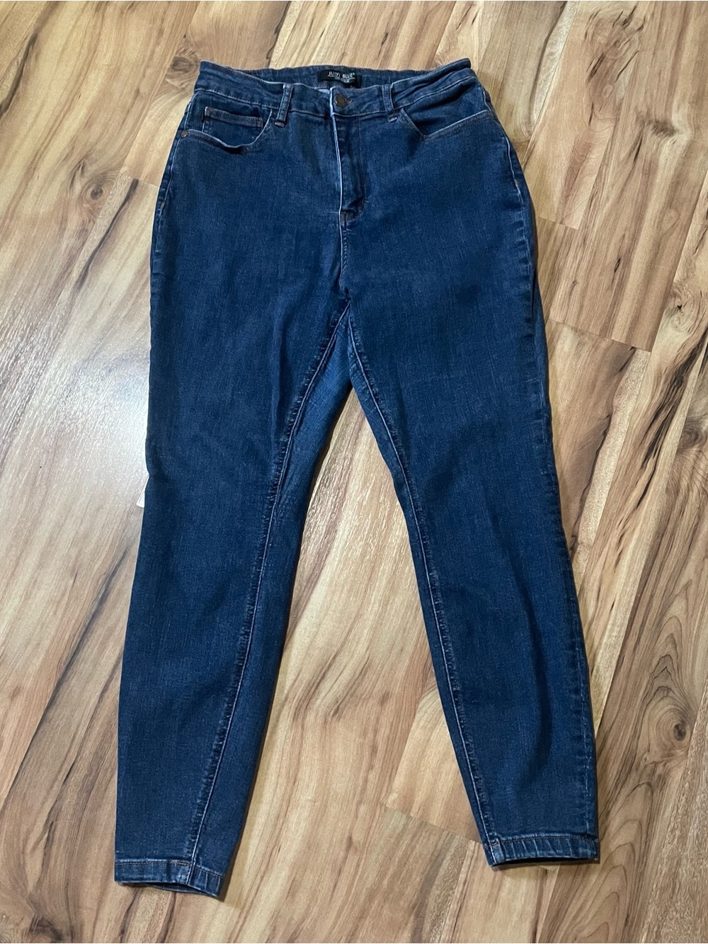 Judy Blue Skinny Jeans High Waisted Dark Blue Soft Stretch Size 16W No Holes